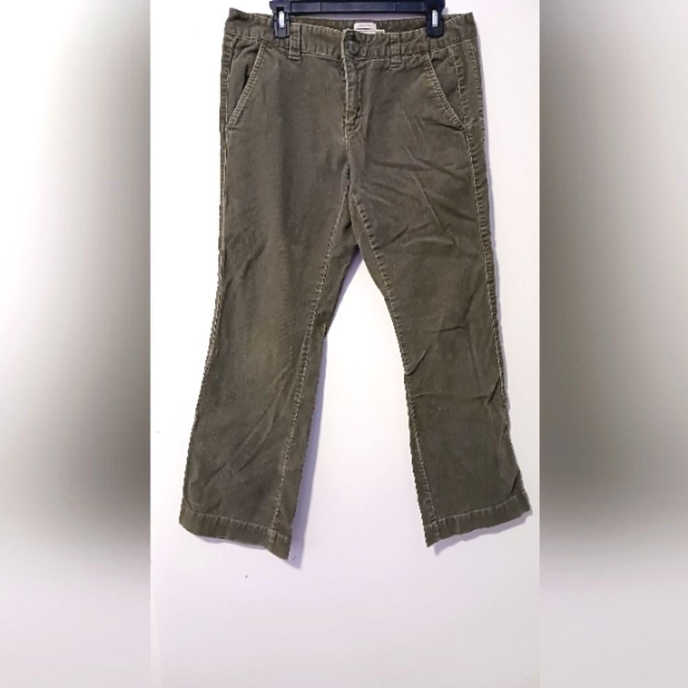 Old Navy Women's Low Rise Olive Green Corduroy Pants